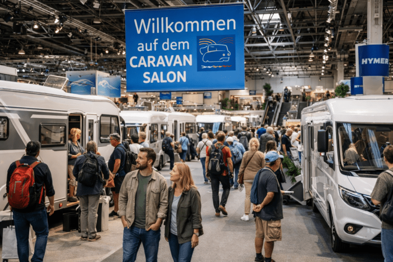 Blick in die Messehallen