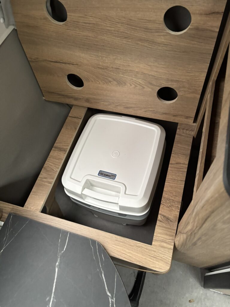 Im Sitz versteckt: Die Porta Potti