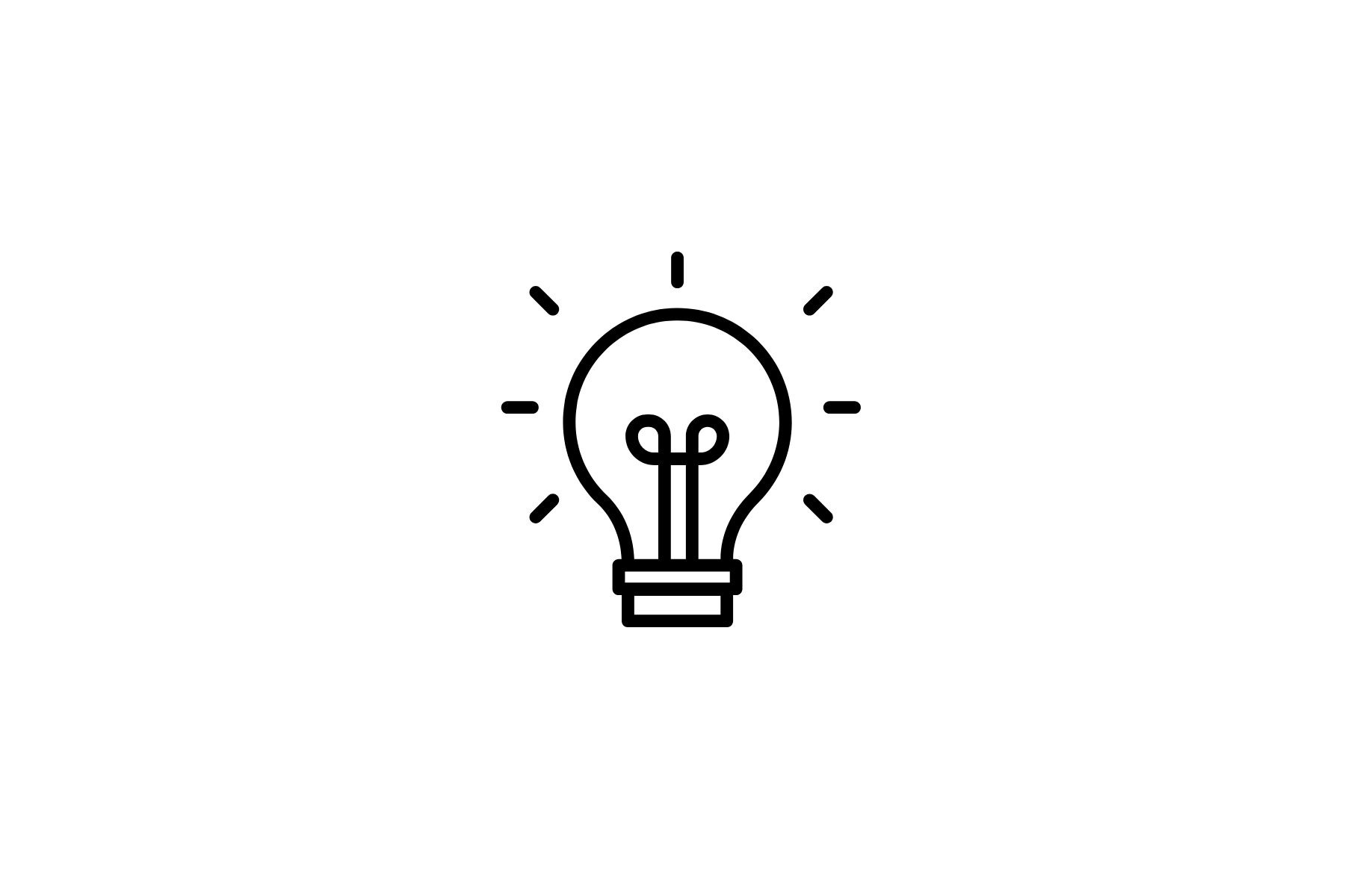 Symbol einer Glühbirne